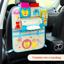 Load image into Gallery viewer, Baby car cartoon Car Seat Back Storage Hang Bag Organizer Car-styling Product Tidying Baby Care Interior back Seat Protector