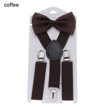 Load image into Gallery viewer, Suspenders For Children Boys Girls With Bow Tie Adjustable Elastic Straps Accessories For Wedding Ties For Babies Handsome