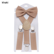 Load image into Gallery viewer, Suspenders For Children Boys Girls With Bow Tie Adjustable Elastic Straps Accessories For Wedding Ties For Babies Handsome