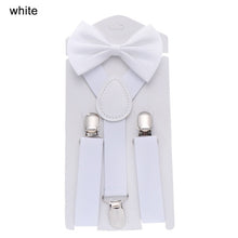 Load image into Gallery viewer, Suspenders For Children Boys Girls With Bow Tie Adjustable Elastic Straps Accessories For Wedding Ties For Babies Handsome