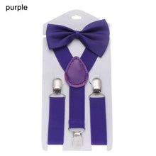 Load image into Gallery viewer, Suspenders For Children Boys Girls With Bow Tie Adjustable Elastic Straps Accessories For Wedding Ties For Babies Handsome