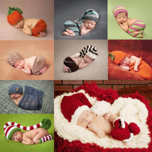 Load image into Gallery viewer, Newborn Baby Cute Crochet Knit Costume Prop Outfits Photo Photography Baby Hat Photo Props New born baby girls Cute Outfit 0-3M