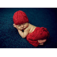 Load image into Gallery viewer, Newborn Baby Cute Crochet Knit Costume Prop Outfits Photo Photography Baby Hat Photo Props New born baby girls Cute Outfit 0-3M