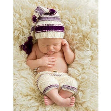 Load image into Gallery viewer, Newborn Baby Cute Crochet Knit Costume Prop Outfits Photo Photography Baby Hat Photo Props New born baby girls Cute Outfit 0-3M
