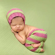 Load image into Gallery viewer, Newborn Baby Cute Crochet Knit Costume Prop Outfits Photo Photography Baby Hat Photo Props New born baby girls Cute Outfit 0-3M