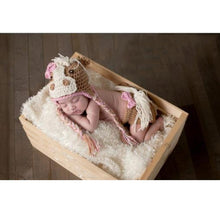 Load image into Gallery viewer, Newborn Baby Cute Crochet Knit Costume Prop Outfits Photo Photography Baby Hat Photo Props New born baby girls Cute Outfit 0-3M