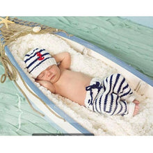 Load image into Gallery viewer, Newborn Baby Cute Crochet Knit Costume Prop Outfits Photo Photography Baby Hat Photo Props New born baby girls Cute Outfit 0-3M