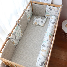Load image into Gallery viewer, Baby Bed Bumper For Newborns Baby Room Decoration Thick Soft Crib Protector For Kids Cot Cushion With Cotton Cover Detachable

