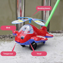 Load image into Gallery viewer, Large Hand Push Plane Tongue Out Blink Toy Plastic Animal Train Car Modeling Toddler Push Cart Parent Child Interactive Toy

