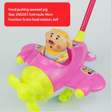 Load image into Gallery viewer, Large Hand Push Plane Tongue Out Blink Toy Plastic Animal Train Car Modeling Toddler Push Cart Parent Child Interactive Toy

