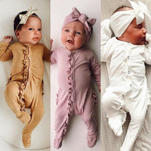 Load image into Gallery viewer, 2019 Newest Infant Baby Boy Girl Romper Playsuits Bodysuit Sleepwear Pyjamas Headband Clothes Kids Baby Girl Blanket Sleepers

