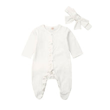 Load image into Gallery viewer, 2019 Newest Infant Baby Boy Girl Romper Playsuits Bodysuit Sleepwear Pyjamas Headband Clothes Kids Baby Girl Blanket Sleepers
