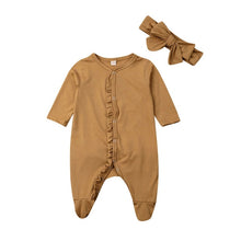 Load image into Gallery viewer, 2019 Newest Infant Baby Boy Girl Romper Playsuits Bodysuit Sleepwear Pyjamas Headband Clothes Kids Baby Girl Blanket Sleepers
