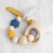 Load image into Gallery viewer, New Baby Pacifier Clip Chain Dummy Holder Nipples Children Pacifier Clips Pacifier Teether Teething Toy Cartoon Wooden Bracket
