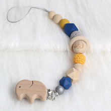 Load image into Gallery viewer, New Baby Pacifier Clip Chain Dummy Holder Nipples Children Pacifier Clips Pacifier Teether Teething Toy Cartoon Wooden Bracket
