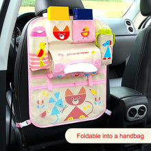 Load image into Gallery viewer, Baby car cartoon Car Seat Back Storage Hang Bag Organizer Car-styling Product Tidying Baby Care Interior back Seat Protector
