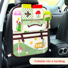 Load image into Gallery viewer, Baby car cartoon Car Seat Back Storage Hang Bag Organizer Car-styling Product Tidying Baby Care Interior back Seat Protector
