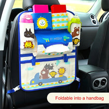 Load image into Gallery viewer, Baby car cartoon Car Seat Back Storage Hang Bag Organizer Car-styling Product Tidying Baby Care Interior back Seat Protector
