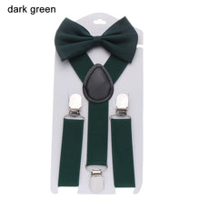 Load image into Gallery viewer, Suspenders For Children Boys Girls With Bow Tie Adjustable Elastic Straps Accessories For Wedding Ties For Babies Handsome

