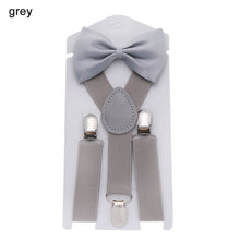 Load image into Gallery viewer, Suspenders For Children Boys Girls With Bow Tie Adjustable Elastic Straps Accessories For Wedding Ties For Babies Handsome
