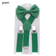 Load image into Gallery viewer, Suspenders For Children Boys Girls With Bow Tie Adjustable Elastic Straps Accessories For Wedding Ties For Babies Handsome
