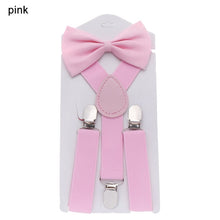 Load image into Gallery viewer, Suspenders For Children Boys Girls With Bow Tie Adjustable Elastic Straps Accessories For Wedding Ties For Babies Handsome
