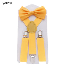 Load image into Gallery viewer, Suspenders For Children Boys Girls With Bow Tie Adjustable Elastic Straps Accessories For Wedding Ties For Babies Handsome
