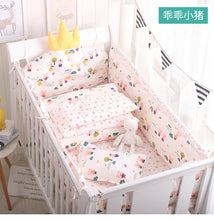 Load image into Gallery viewer, 5pcs Nordic Crown Cushion Cot Bumpers Baby Bed Bedding Kit Baby Bedding Cotton Removable Washable Baby Crib Side Protector Set
