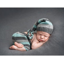 Load image into Gallery viewer, Newborn Baby Cute Crochet Knit Costume Prop Outfits Photo Photography Baby Hat Photo Props New born baby girls Cute Outfit 0-3M
