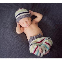 Load image into Gallery viewer, Newborn Baby Cute Crochet Knit Costume Prop Outfits Photo Photography Baby Hat Photo Props New born baby girls Cute Outfit 0-3M
