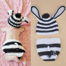 Load image into Gallery viewer, Newborn Baby Cute Crochet Knit Costume Prop Outfits Photo Photography Baby Hat Photo Props New born baby girls Cute Outfit 0-3M
