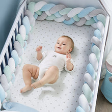 Load image into Gallery viewer, 1M/2M/3M Baby Crib Protector Knot Baby Bed Bumper Weaving Plush Infant Crib Cushion For Newborns Nursery Bed Bumper Room Decor

