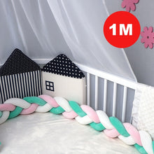Load image into Gallery viewer, 1M/2M/3M Baby Crib Protector Knot Baby Bed Bumper Weaving Plush Infant Crib Cushion For Newborns Nursery Bed Bumper Room Decor
