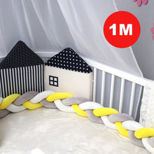 Load image into Gallery viewer, 1M/2M/3M Baby Crib Protector Knot Baby Bed Bumper Weaving Plush Infant Crib Cushion For Newborns Nursery Bed Bumper Room Decor
