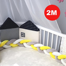 Load image into Gallery viewer, 1M/2M/3M Baby Crib Protector Knot Baby Bed Bumper Weaving Plush Infant Crib Cushion For Newborns Nursery Bed Bumper Room Decor
