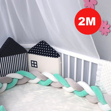 Load image into Gallery viewer, 1M/2M/3M Baby Crib Protector Knot Baby Bed Bumper Weaving Plush Infant Crib Cushion For Newborns Nursery Bed Bumper Room Decor

