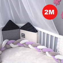 Load image into Gallery viewer, 1M/2M/3M Baby Crib Protector Knot Baby Bed Bumper Weaving Plush Infant Crib Cushion For Newborns Nursery Bed Bumper Room Decor
