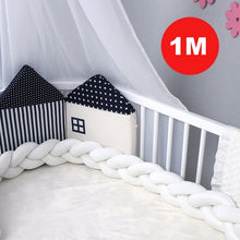 Load image into Gallery viewer, 1M/2M/3M Baby Crib Protector Knot Baby Bed Bumper Weaving Plush Infant Crib Cushion For Newborns Nursery Bed Bumper Room Decor
