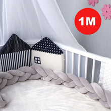 Load image into Gallery viewer, 1M/2M/3M Baby Crib Protector Knot Baby Bed Bumper Weaving Plush Infant Crib Cushion For Newborns Nursery Bed Bumper Room Decor

